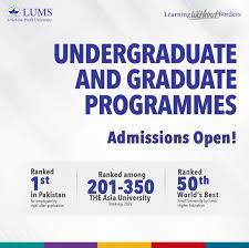 LUMS University Lahore Admission 2024 Last Date 